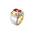 Chroma cocktail ring, Pink, Gold-tone plated